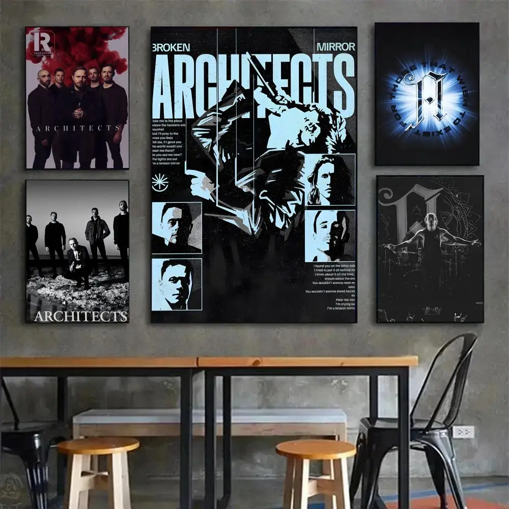 British Metalcore Band A-Architects Poster Poster Painting Wall Art Mural for Living Room Home Decor and Gifts