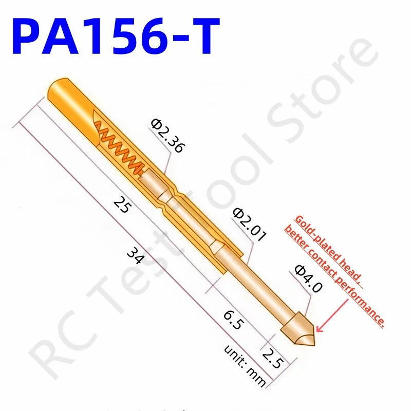 

100 шт., шпильки для диагностики, шпильки PA156-T, 34 мм, 2,36 мм