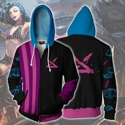 Jinx 3D Print Zip Up Women/Men Hoodie Sweatshirt Streetwear Hip Hip Jinx Cosplay Zipper Hooded Jacket Male Casual Sportswear