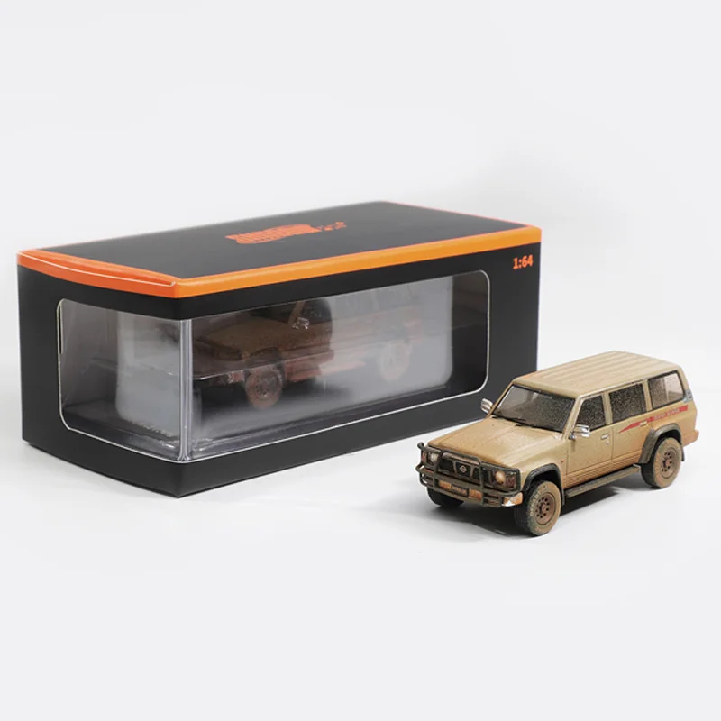 รถของเล่นโมเดลโลหะผสม Shadow Pro 1/64 Patrol Y60 SUV ของสะสม ของขวัญคริสต์มาสสำหรับเด็กผู้ชาย