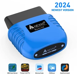 NEXAS Bluetooth OBD2 Scanner EOBD Motorcycle Car Diagnostic Tools Nexlink OBD 2 Scan Tool Code Reader for iOS Android Windows