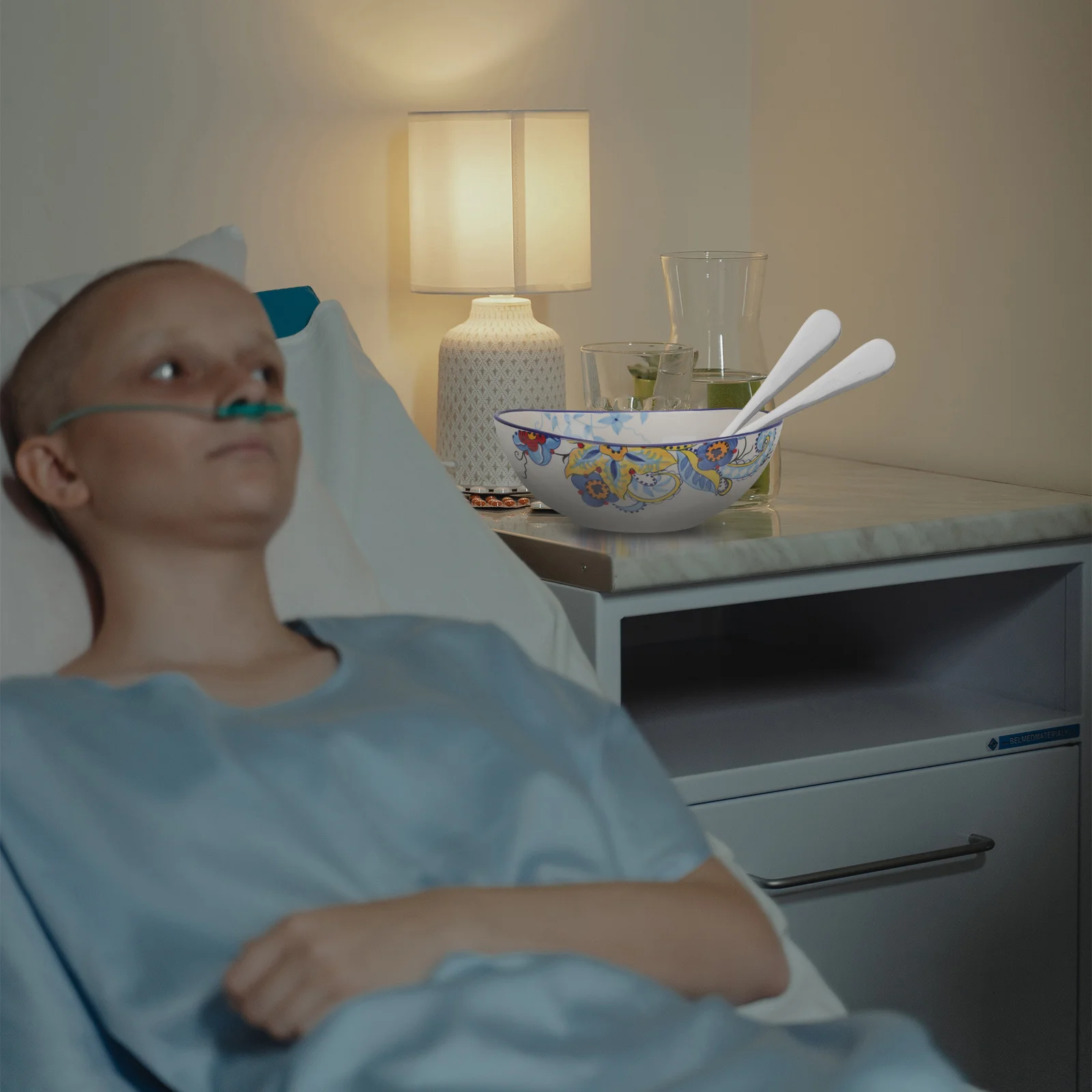 

1Set Ergonomic Angled Feeding Fork Spoon Stainless Steel Aux Lightweight Tableware Aid for Elderly Disabled Arthritis