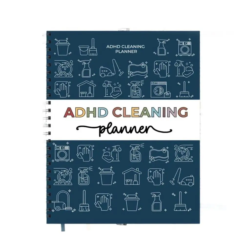 Daily Weekly Monthly ADHD Cleaning Planner Household Cleaning Stress-Free Housework Cleaning Schedule Checklist Organizer