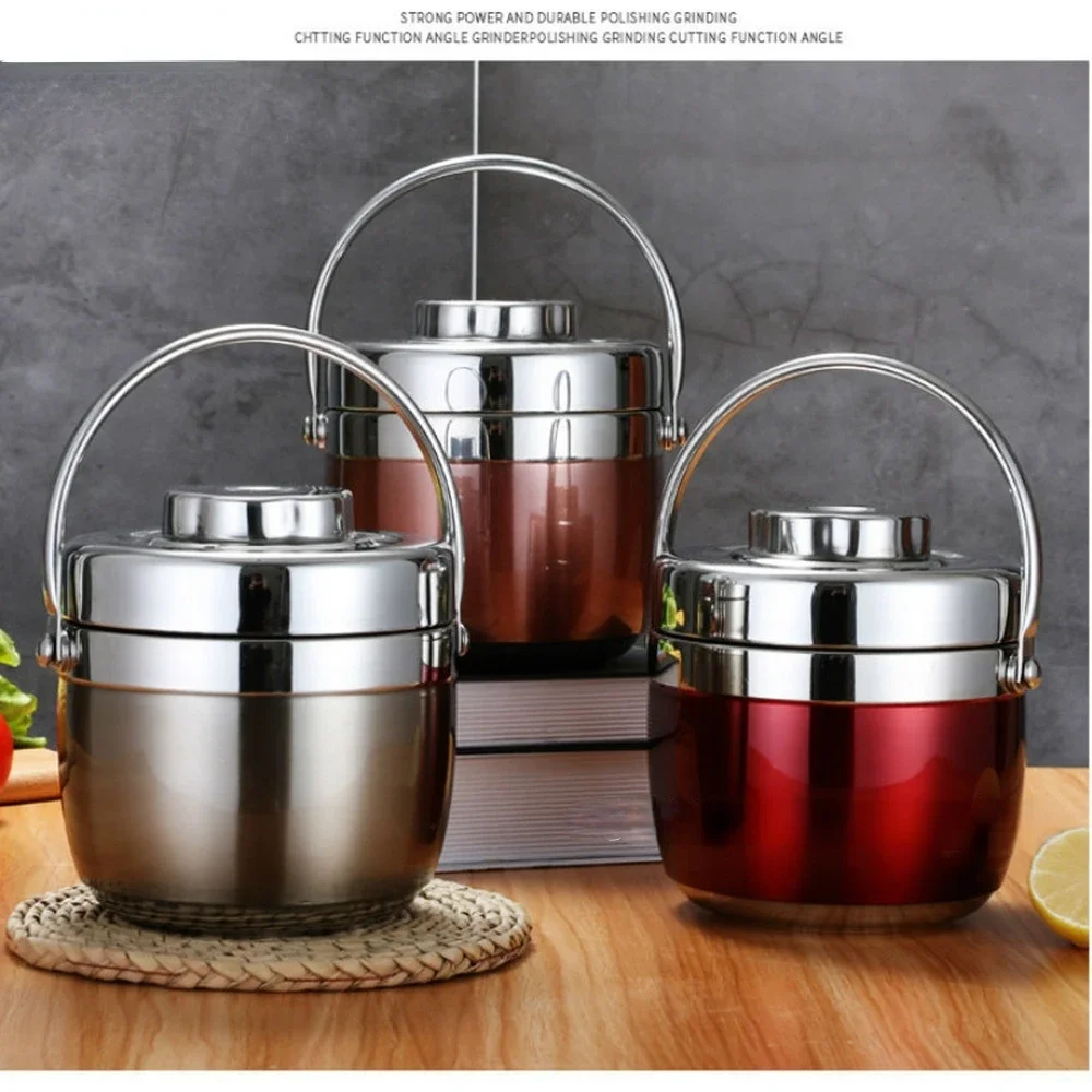 2020 New 1.5/1.2L Stainless Steel Food Thermos 12-24 Hours Vacuum Lunch Box Thermo Container Soup Jar Insulated Thermoses