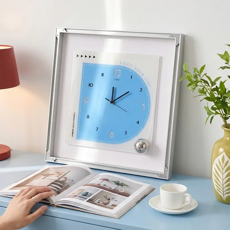 Bauhaus Niche Creative Pendulum Wall Clock Painting Simple Modern Living Room Home Decoration Hanging Art Personality