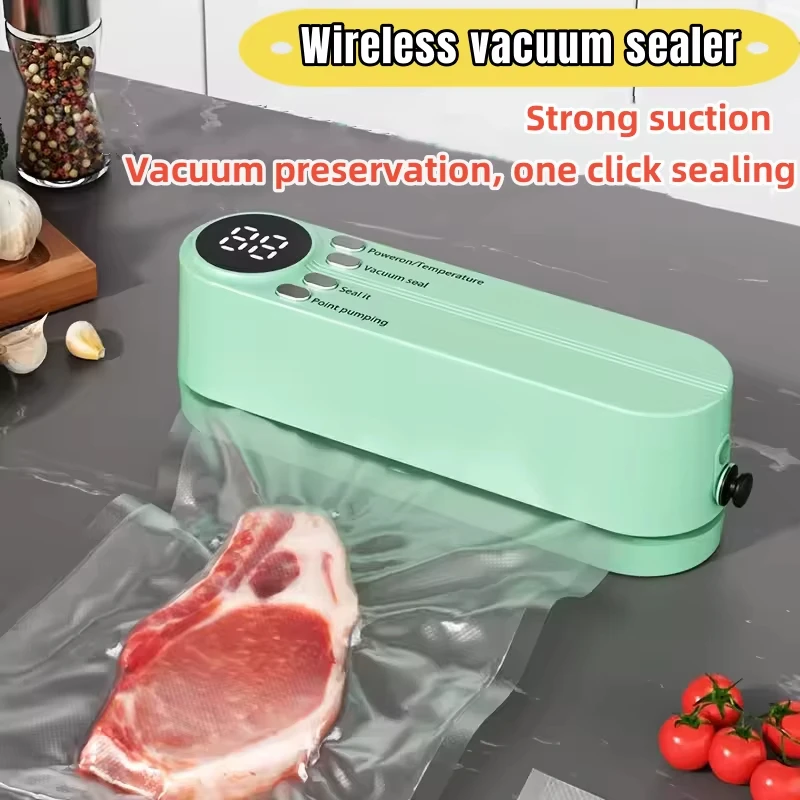 

Vacuum Sealer A Multifunctional Food Sealer Wireless USB Charging With Sealing External Suction Inflation Functions