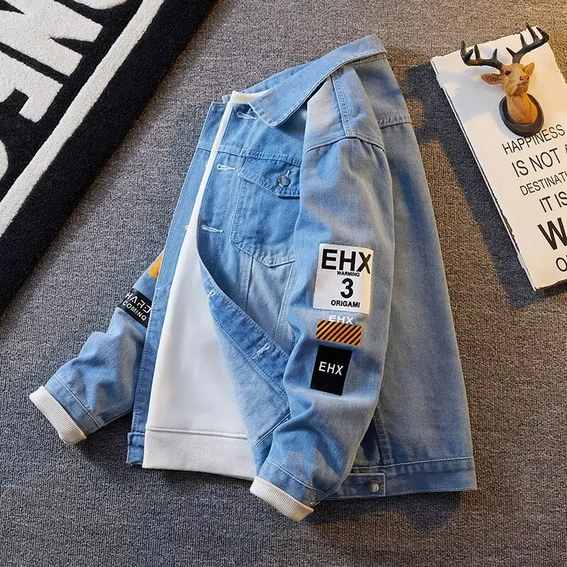 

American Sle Slim Fit Men's Jeans Jaet Baseball orm Trendy Brand Spring Autumn Top Breathable Outerwear Coat