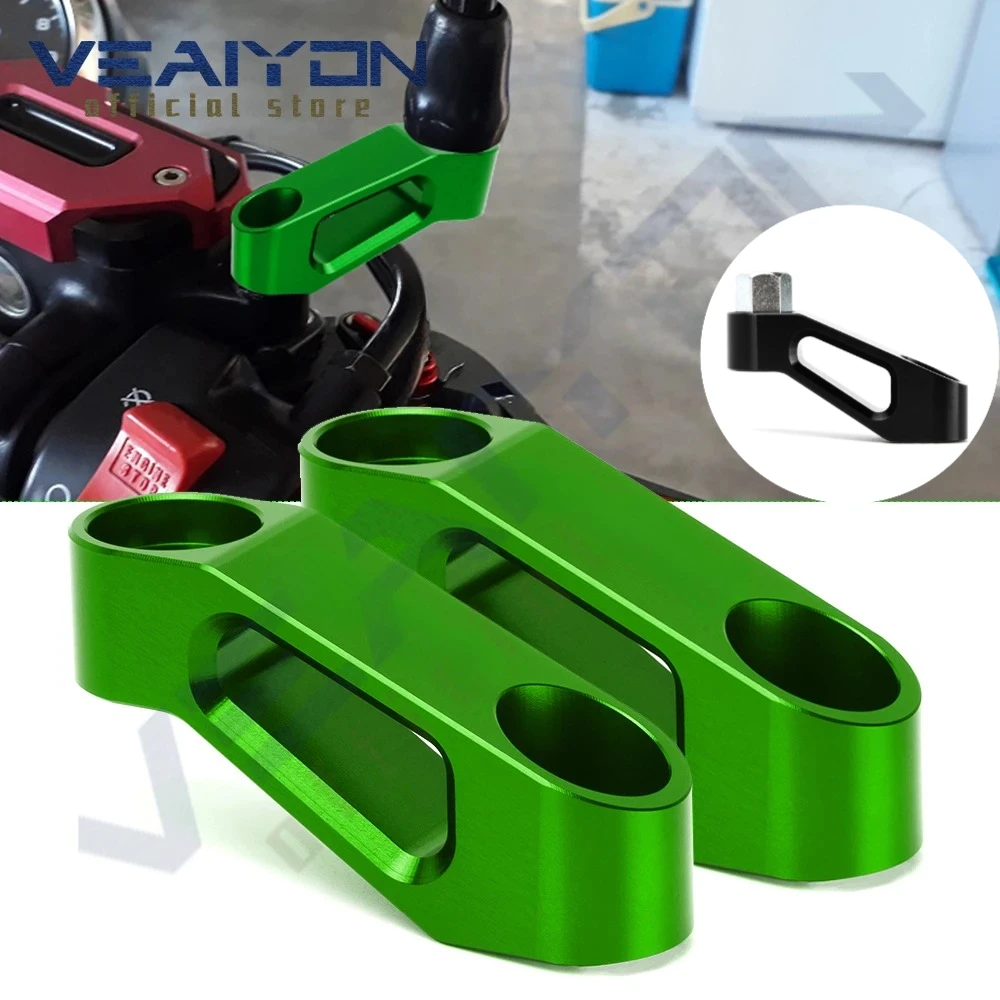 

For ZX6R ZX10R ZX12R ZX14R ZX 6R 10R 12R 14R All Year Motorcycle Accessories Mirror Riser Extenders Spacers Extension Adapter