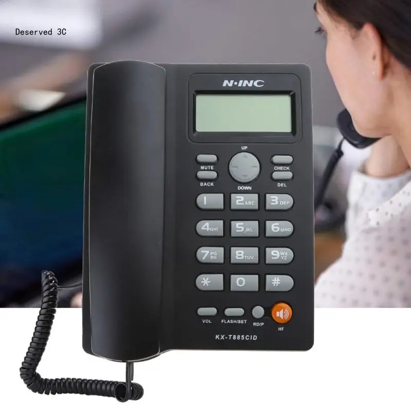 Corded Landline Telephone Desk House Phones with Large Buttons Phone KX-T2025