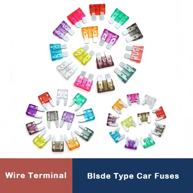 1~50A Mini Small Medium 12v DC Automatic Truck Blade Fuse Insurance Insert Auto Accessories Car Fuses Automotive Blade Type