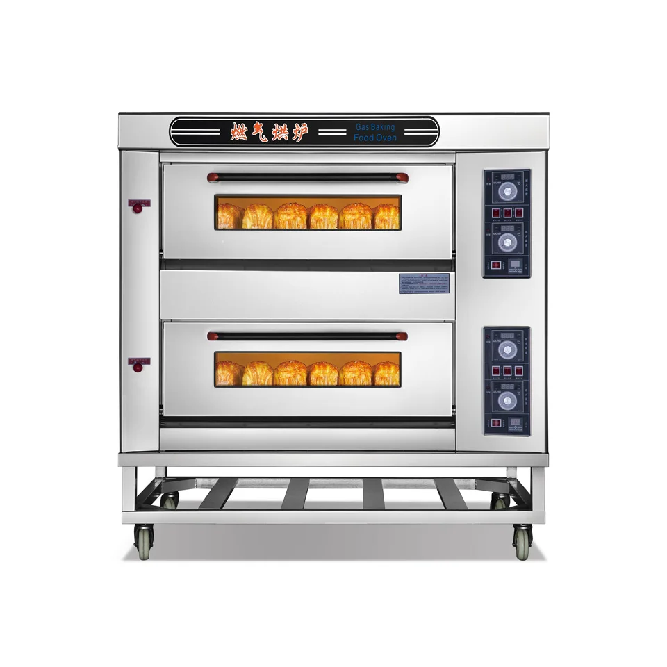

Commercial Kitchen 2 Deck 4 Trays Baking Oven Industrial Bread Pizza Cake Electric Bakery Ovens Bakery Machinery Ovens Pizza
