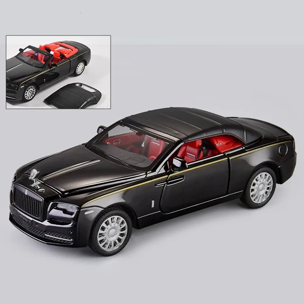 

1:32 Rolls Royce Dawn Phantom, игрушки из сплава, литая под давлением модель автомобиля, двери, открытый звук, свет, откат, миниатюрный автомобиль, подарок на день рождения для мальчика