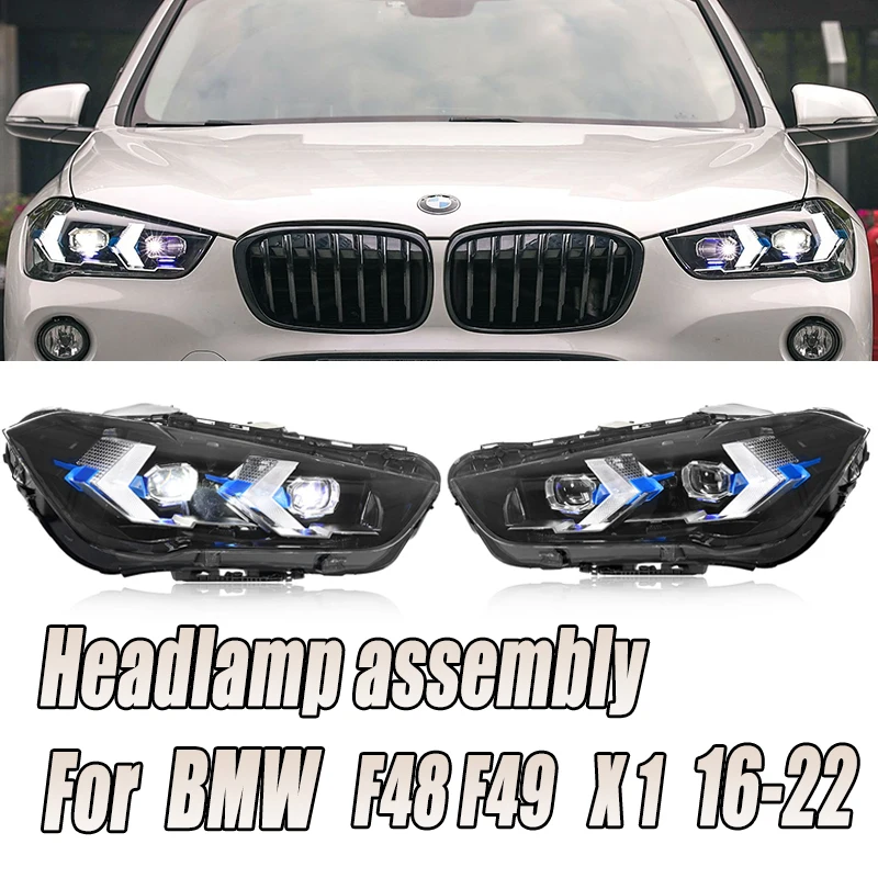 

Светодиодные фары в сборе для BMW F48 F49 X1 2016-2022 гг. Светодиодные фары Plug and Play с полным светодиодным обновлением Модернизация фар