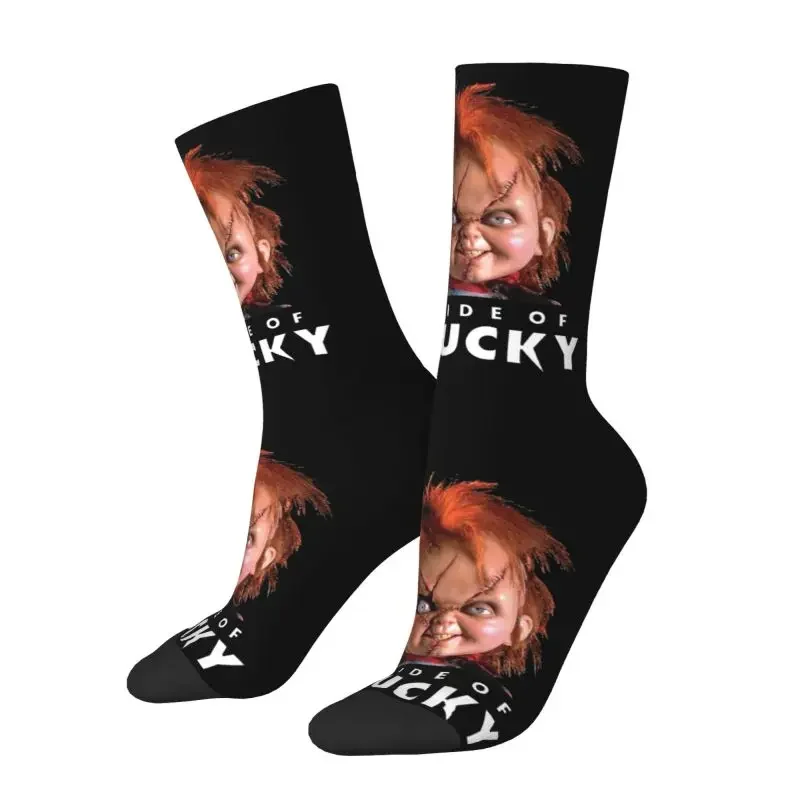 Harajuku Bride Of Chucky Socks Women Men Warm 3D Printing Horror Movie Football Sports Socks