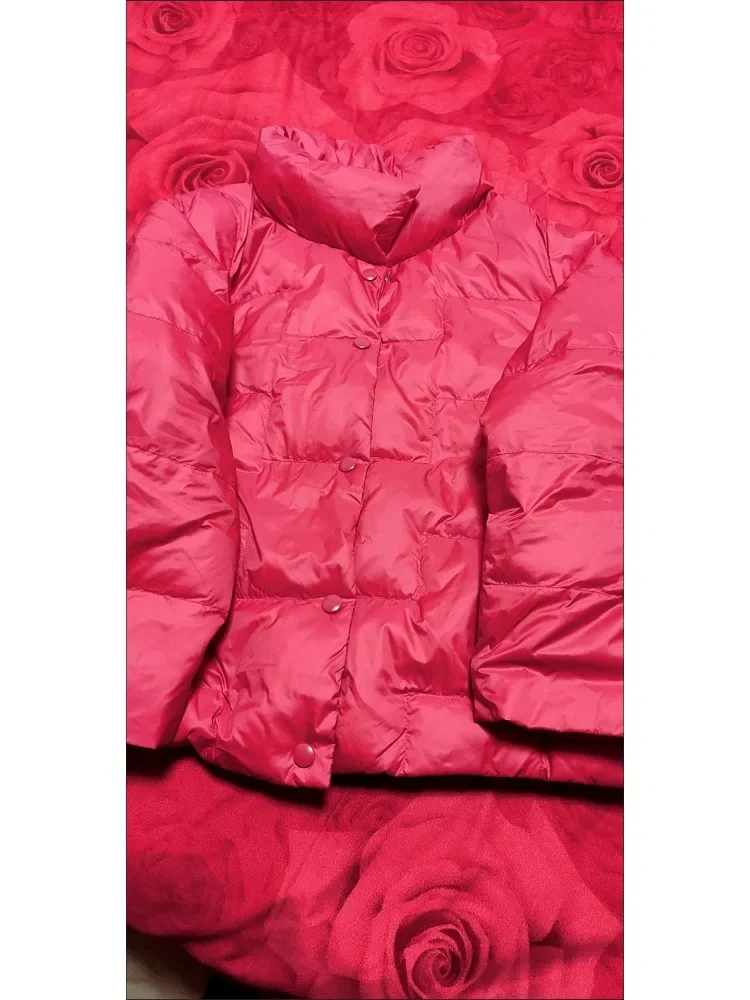 New Winter ful bianco piumino d\'anatra donna cappotto Baggy Outwear colletto alla coreana elegante Top piumino leggero soprabito corto