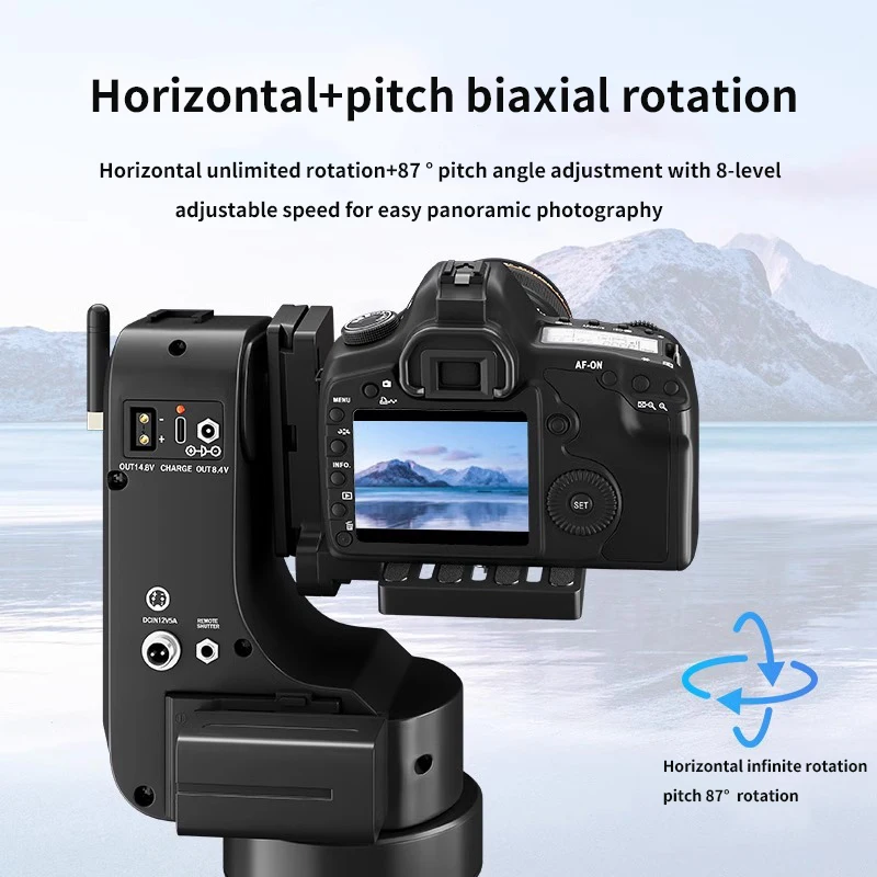 ZIFON PT5000 Professional Photography Remote Control Motorized Head Camera Shooting Recording Video Stabilizer Load Capacity 5kg