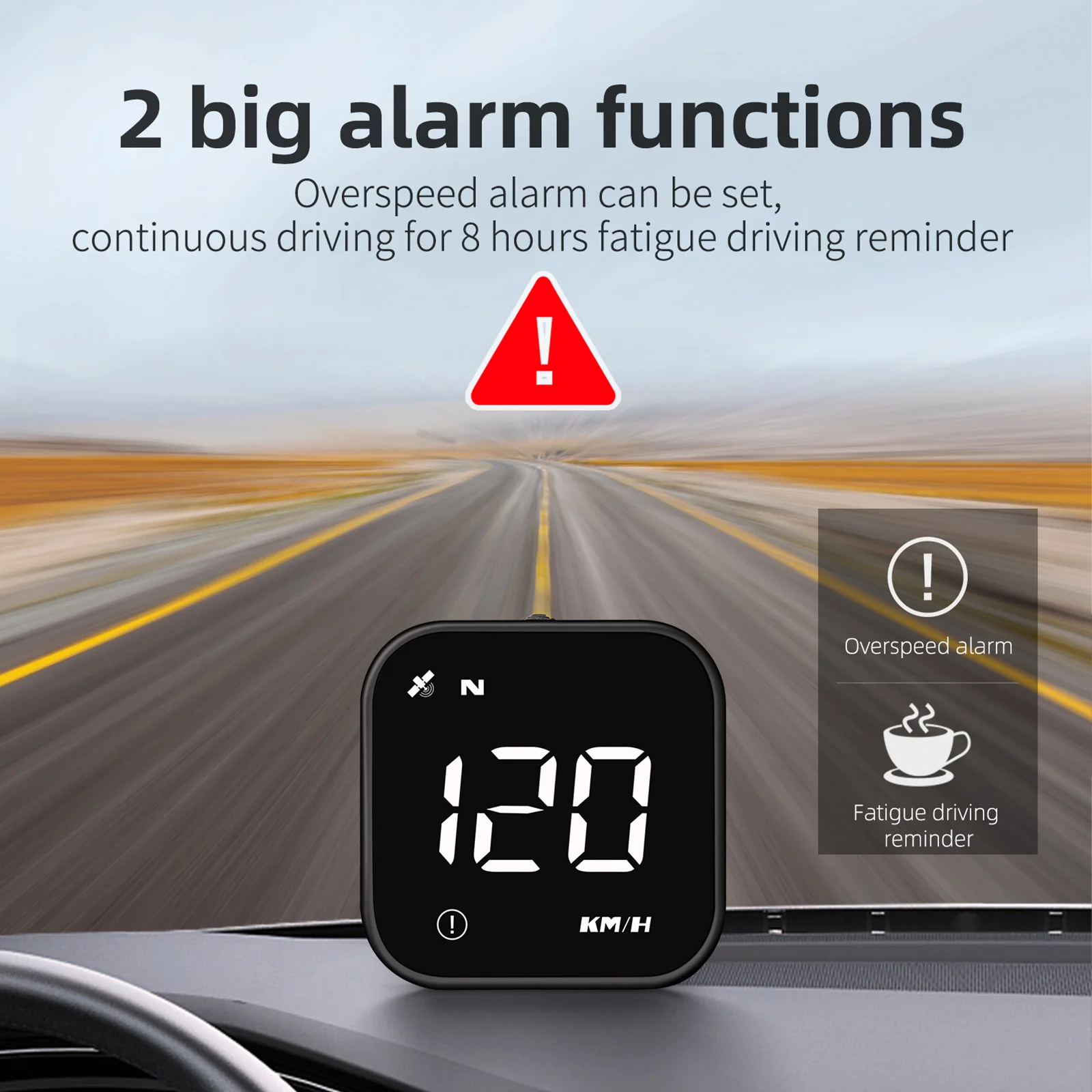 Tachimetro universale per Auto GPS HUD Head Up Display Auto Display allarme di sicurezza Smart Car HUD Gauge contachilometri digitale per tutte le