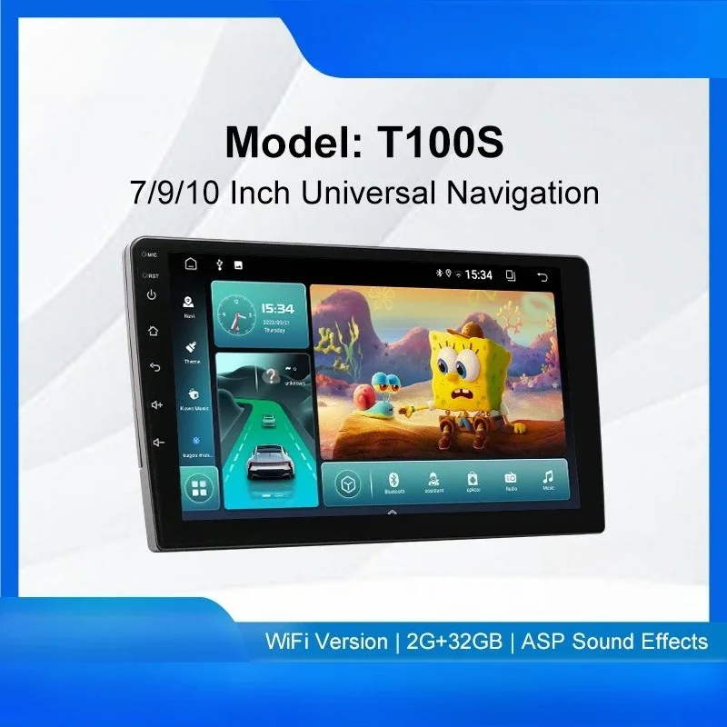 T100 Car Navigation GPS Universal MP5 Car 7/9/10 Inch Android Navigation