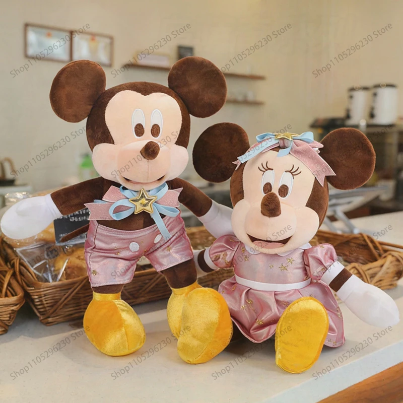 

Красочная плюшевая игрушка Микки Маус и Минни для детей, подарок на день рождения, мягкая тряпичная кукла, подушка-игрушка, декор для детской комнаты, оптом