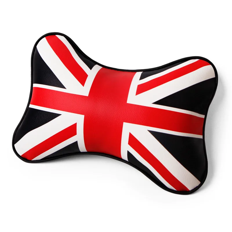 Union Jack Car Neck Pillow UK Flag Car Seats Headrest Cushion Cervical Pillows Neck Support For 2022 Queen's 70th Jubilee