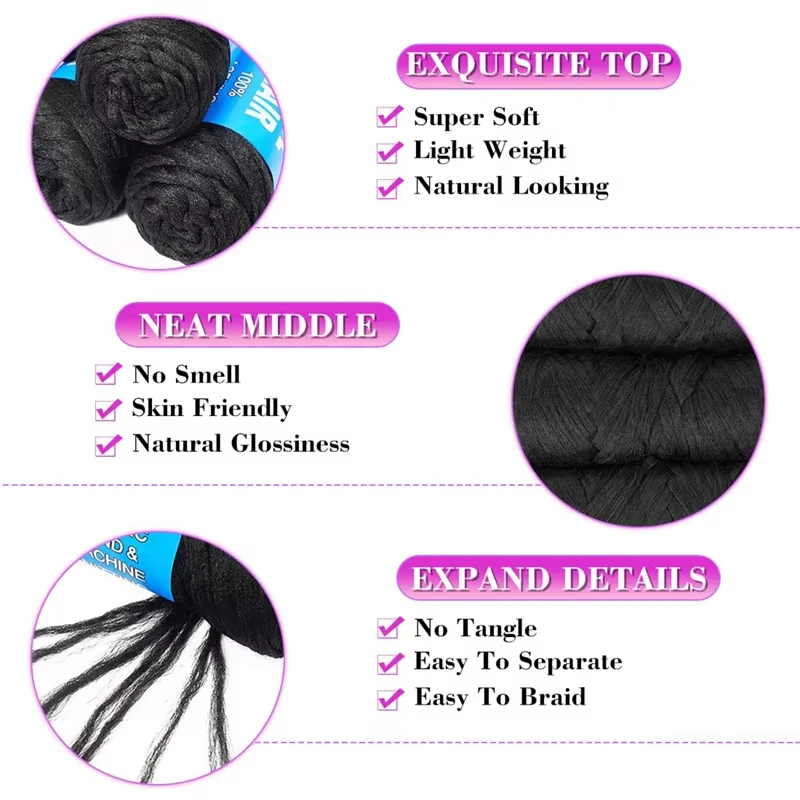 70g/roll Brazilian Wool Hair Yarn for Braiding Extensions