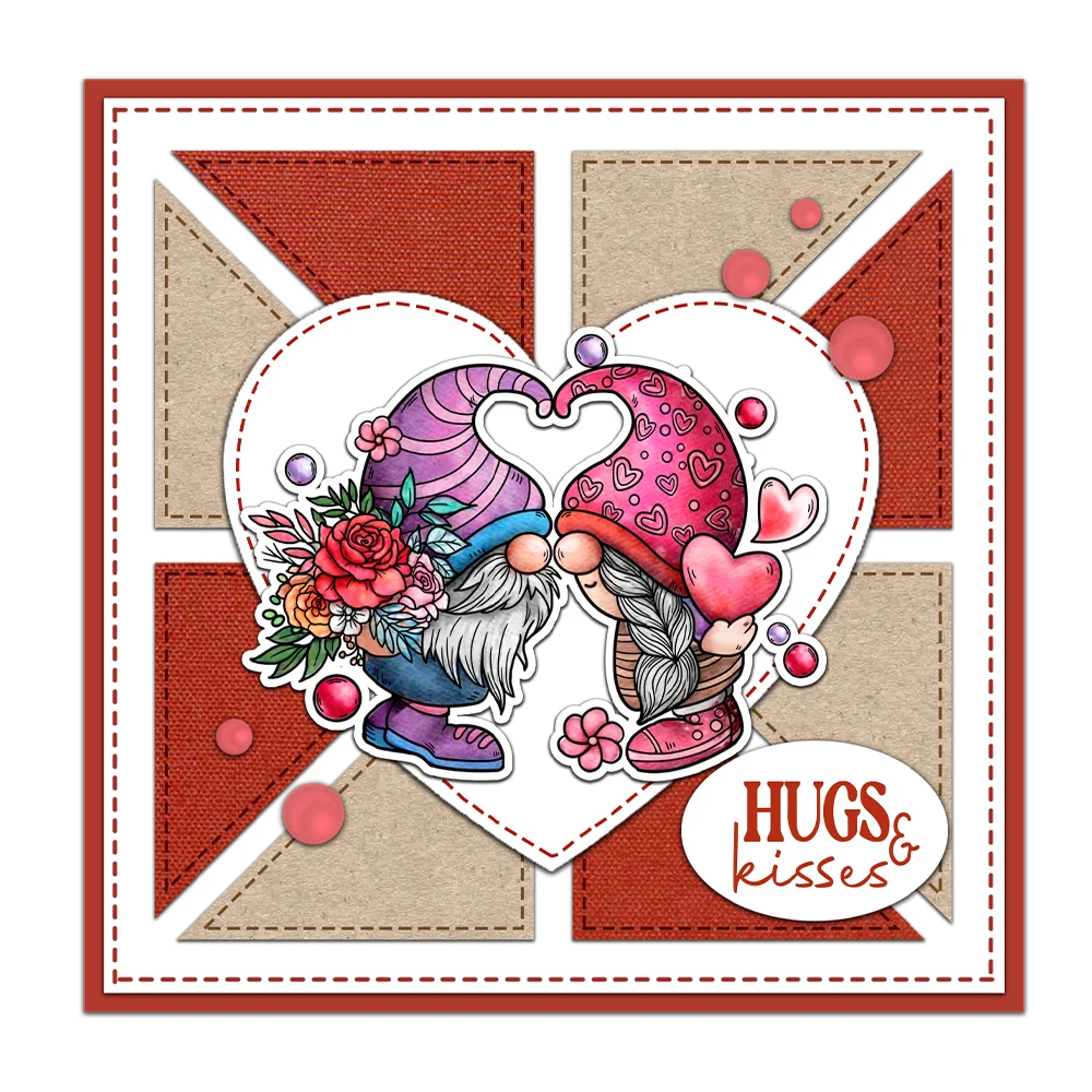 Mangocraft Love Heart Gnome In Cup Clear Stamps Valentine\'s Day Gifts DIY Scrapbooking Supplies Silicone Stamp For Cards Albums