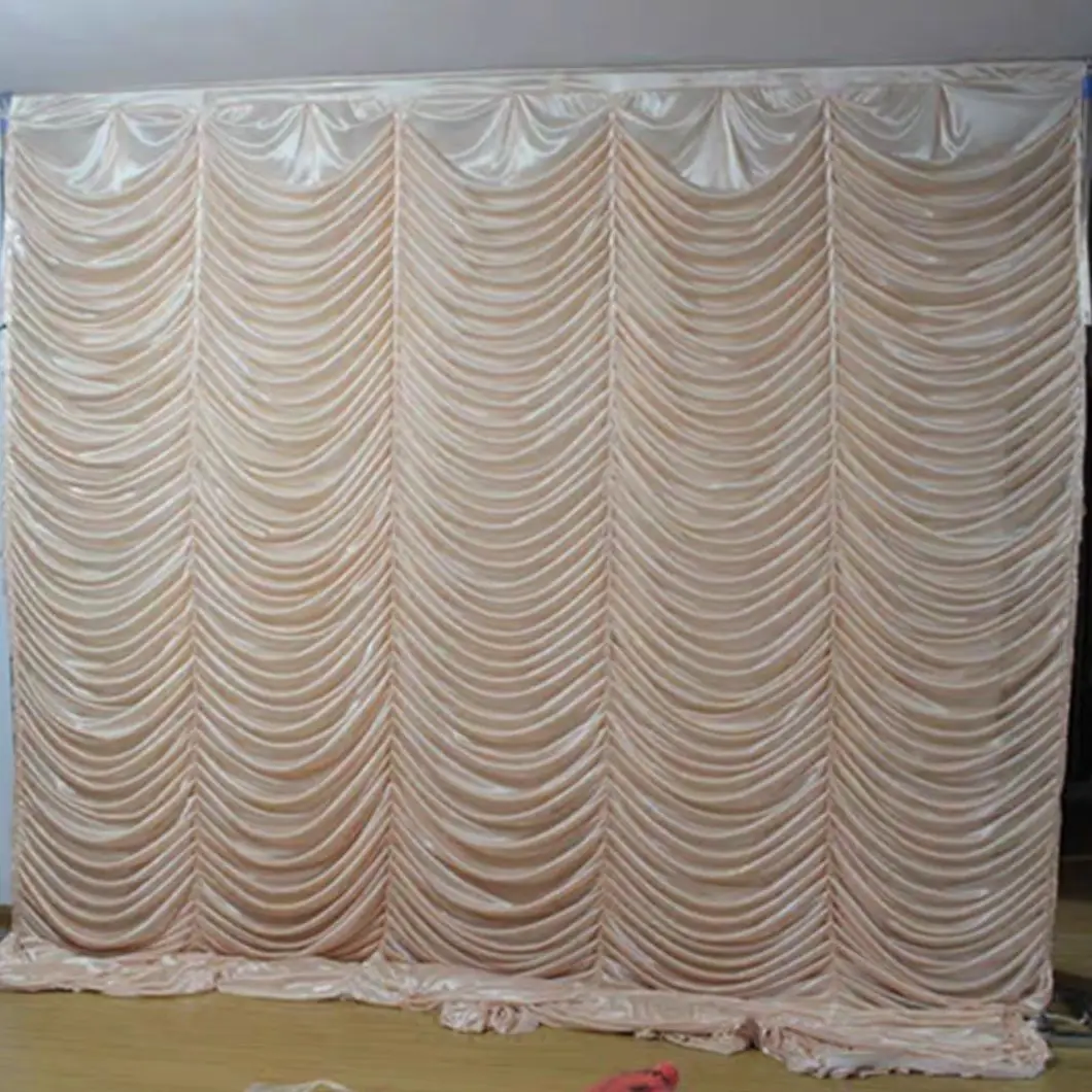 

Свадебный фон, занавеска, сценический фон, драпировка, роскошный волнистый дизайн, шелковые шторы для украшения вечеринки