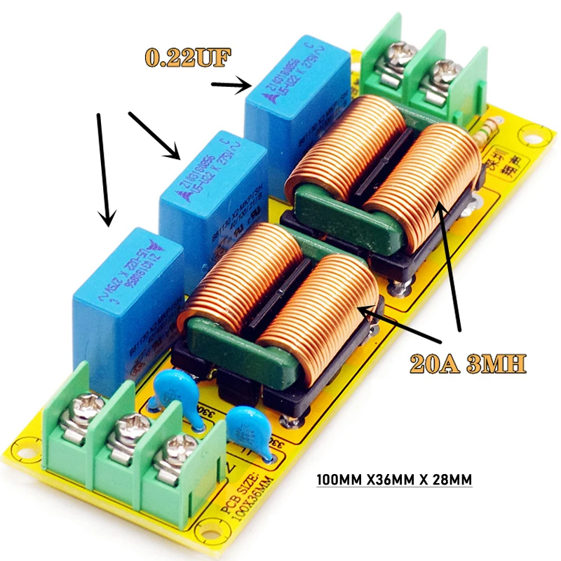 8A 20A AC EMI Filter Power 110V 220V alimentatore FCC filtro di interferenza elettromagnetica rumore EMC F/ audio decoder amplificatore