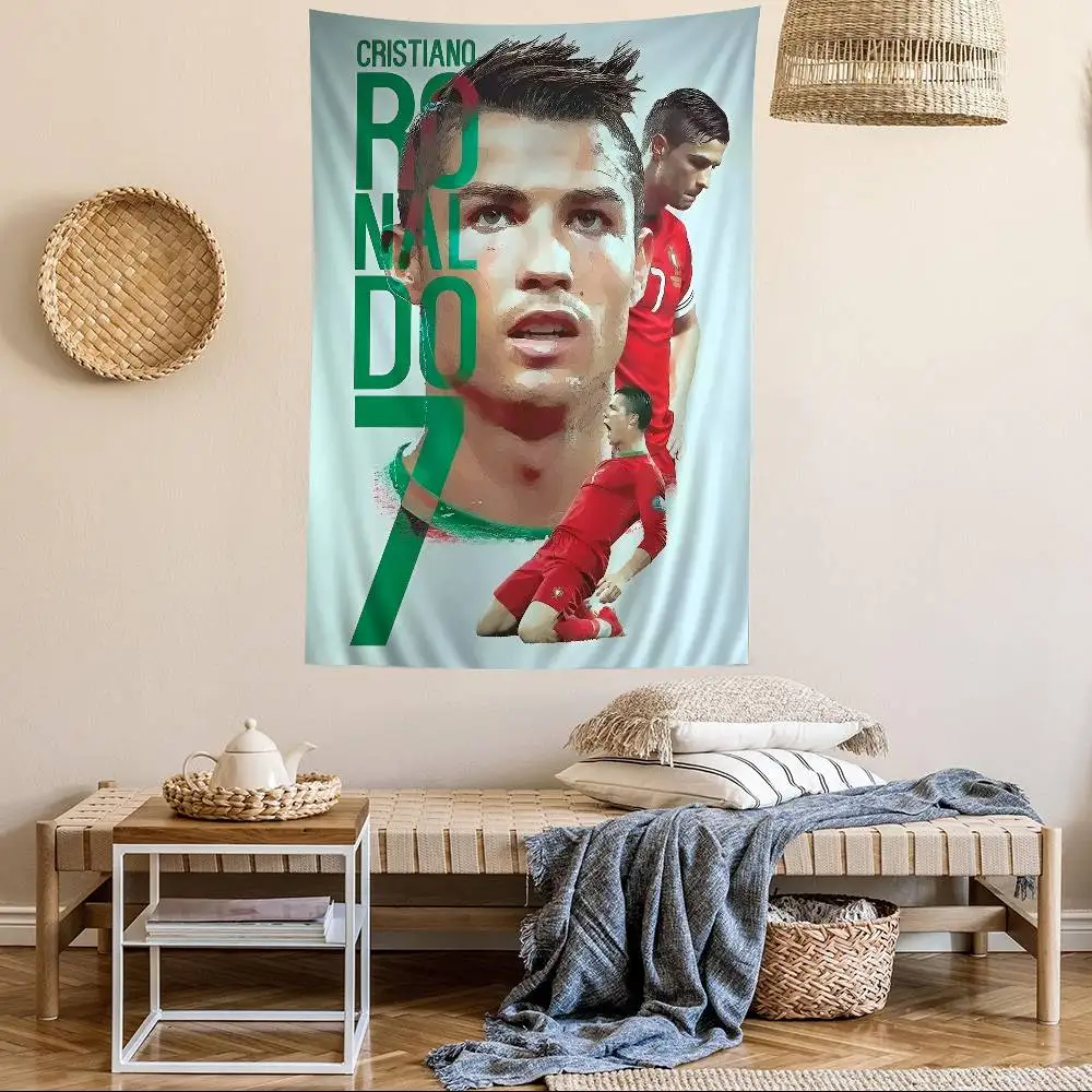 

C-Cristiano R-Ronaldo CR7 Cartoon Tapestry Bohemian Wall Tapestries Mandala Home Decor