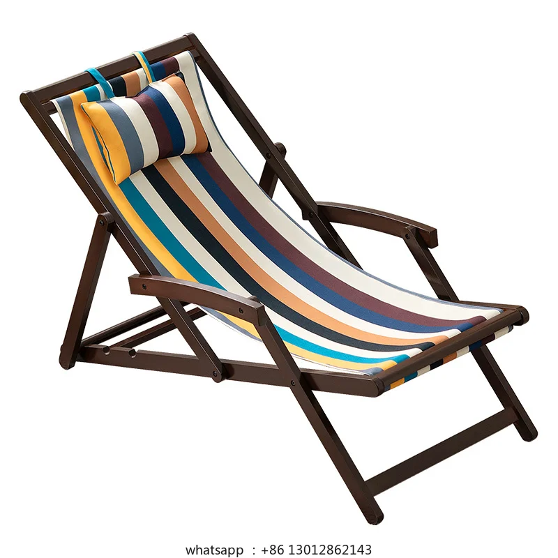 

Beach chair recliner folding lunch break bed outdoor simple leisure portable can lie down and sleep