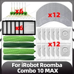 Compatible for iRobot Roomba Combo 10 Max Main Side Brush HEPA Filter Mop Pads Dust Bags Spare Parts Accessories