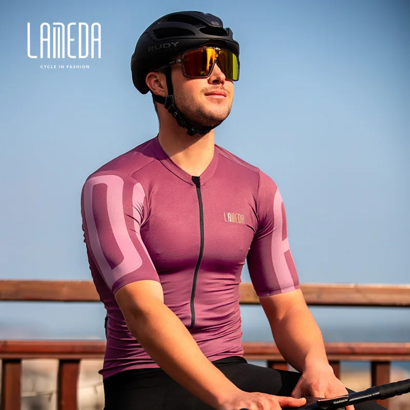 Lameda New Cycling Jersey For Men Summer Bike Short Sleeve Breathable Comfortable Tight Clothing Jacket MTB Bicycle Apparel