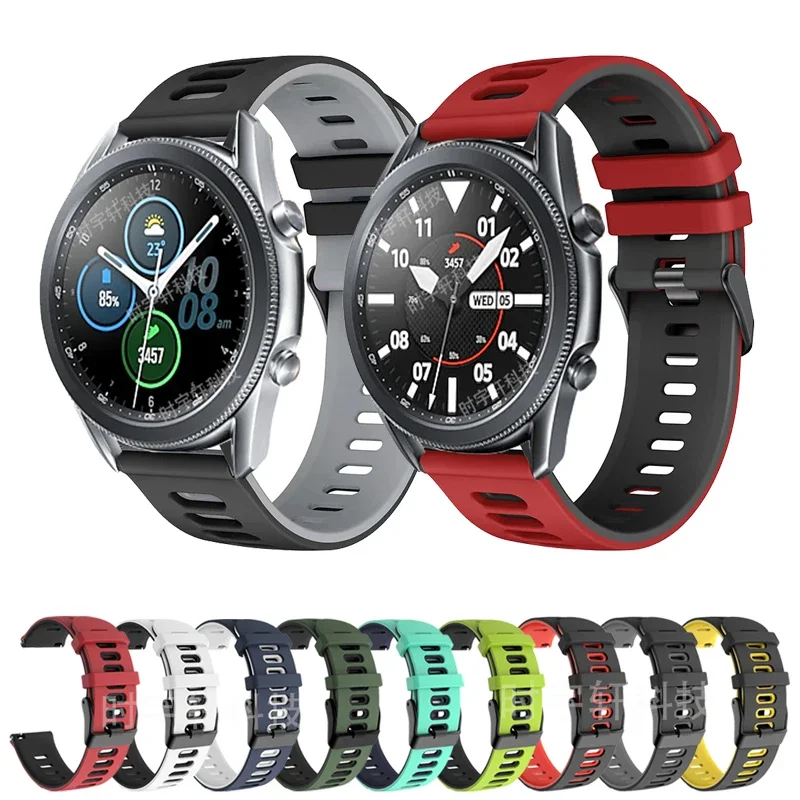 

Silicone 20mm 22mm Bracelet For Samsung Galaxy Watch 3 45mm 41mm Sport Strap Band For Galaxy 42mm 46mm/Gear S3 Frontier/S2 Belt