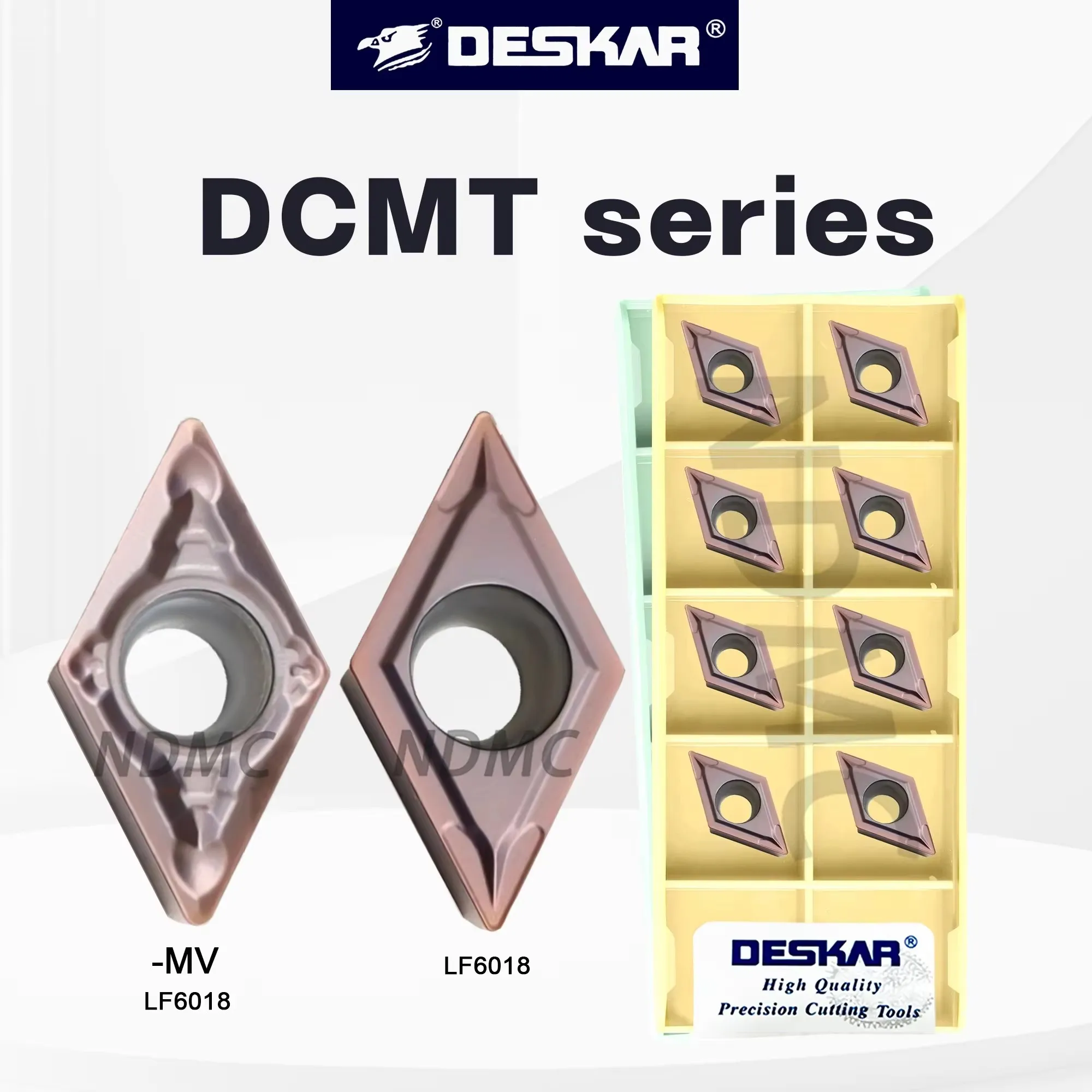 DCMT070202/04/08 11T302/304/308-MV LF6018/6118 DESKAR Numerical Control Rhombus Turning Inserts Tool Stainless Steel Processing