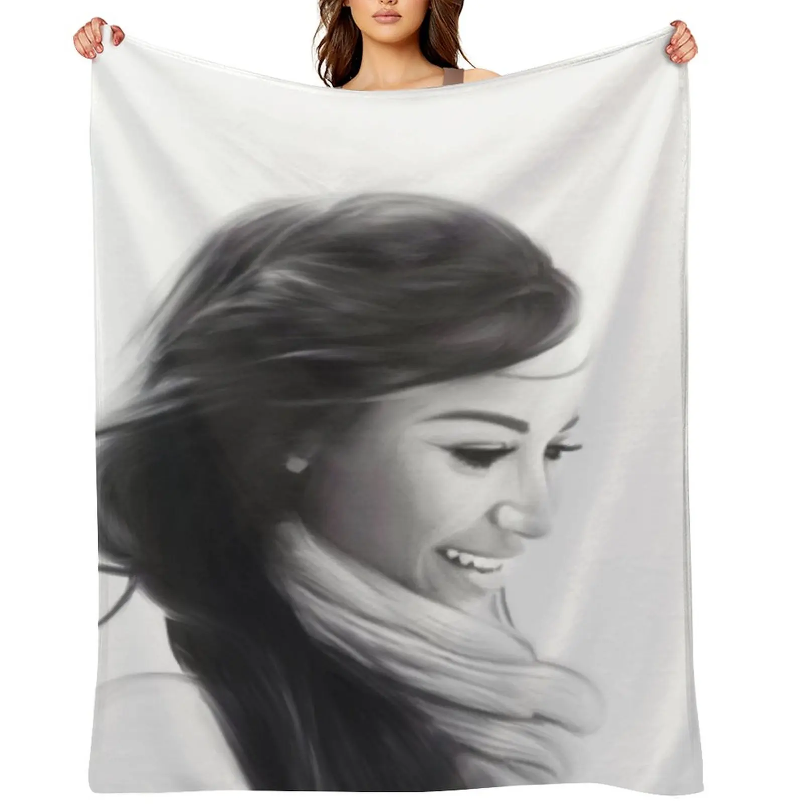 

Naya Rivera Throw Blanket christmas gifts Plaid on the sofa Thin Thermals For Travel Blankets