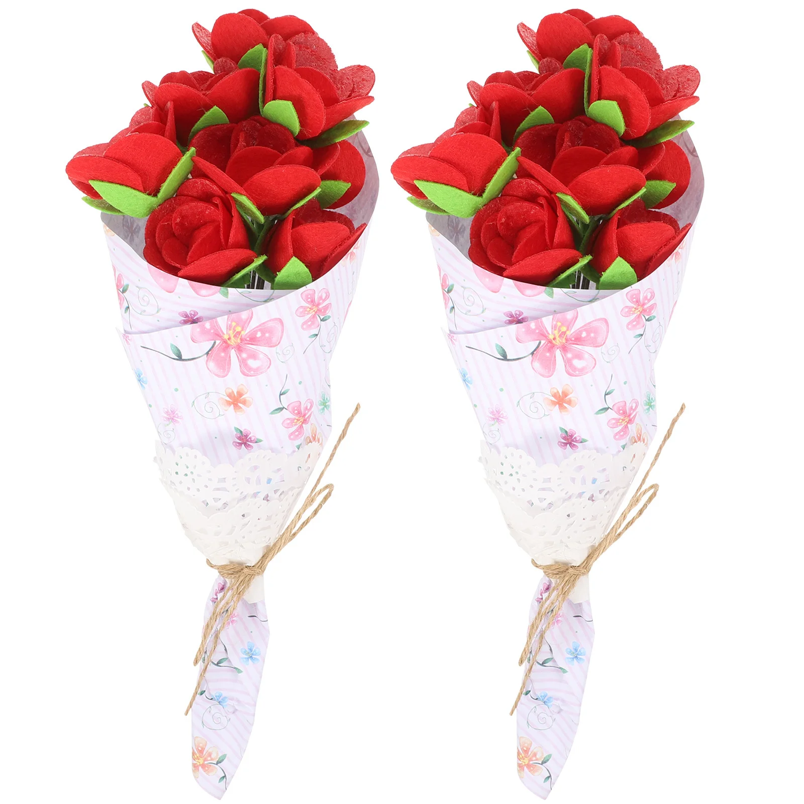 2 Sets handgehaltenes Blumen-Bastelmaterial-Set für DIY-Blumenstrauß-Herstellungszubehör, unvollendete Blumenarrangements, manuelle Kunstblume für Kinder