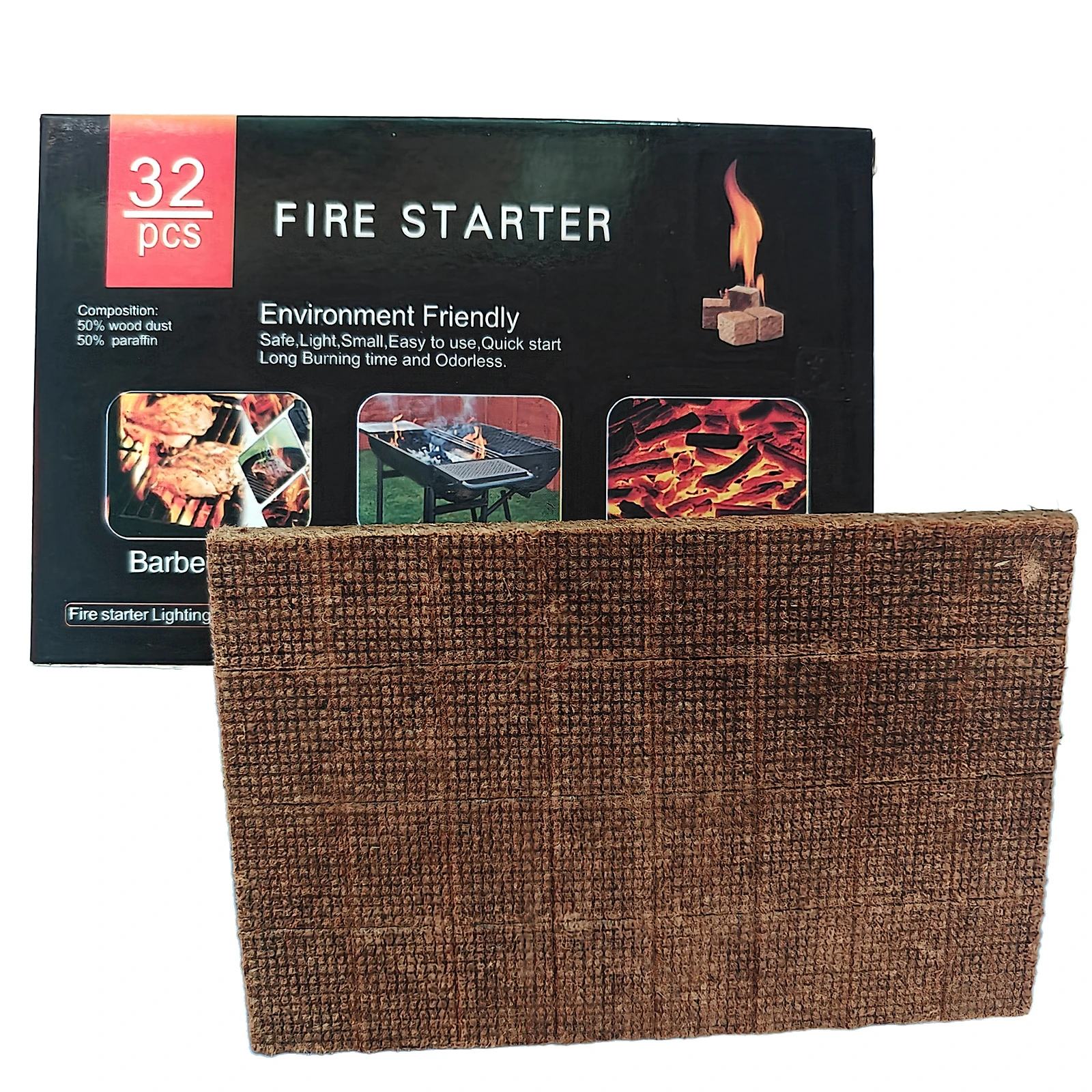 24/32/48pcs Firelighters Burner Firepit Fireplace Barbecue Fire Charcoal Briquette