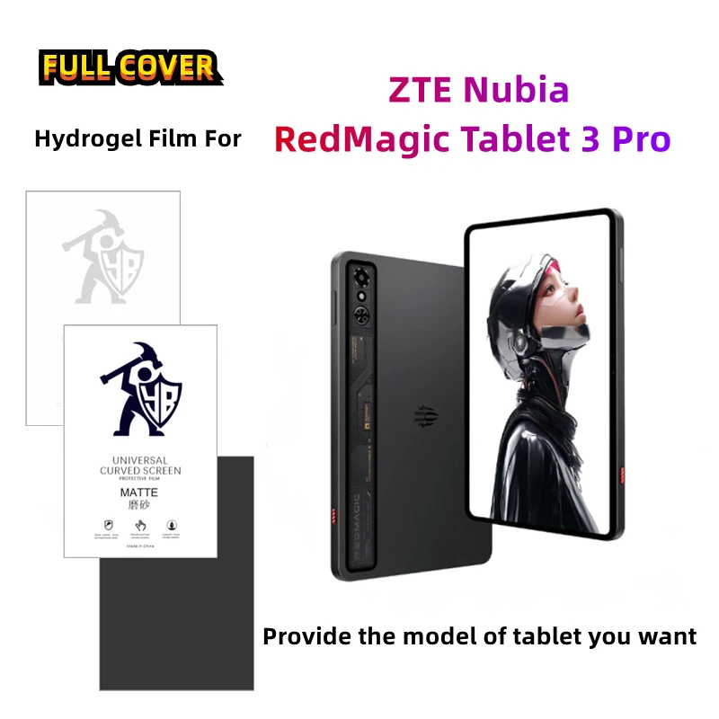 

2pcs Matte Tablets Hydrogel Film For ZTE RedMagic Tablet 3 Pro HD Screen Protector For Nubia Red Magic Tablet 3pro Anti Spy Film
