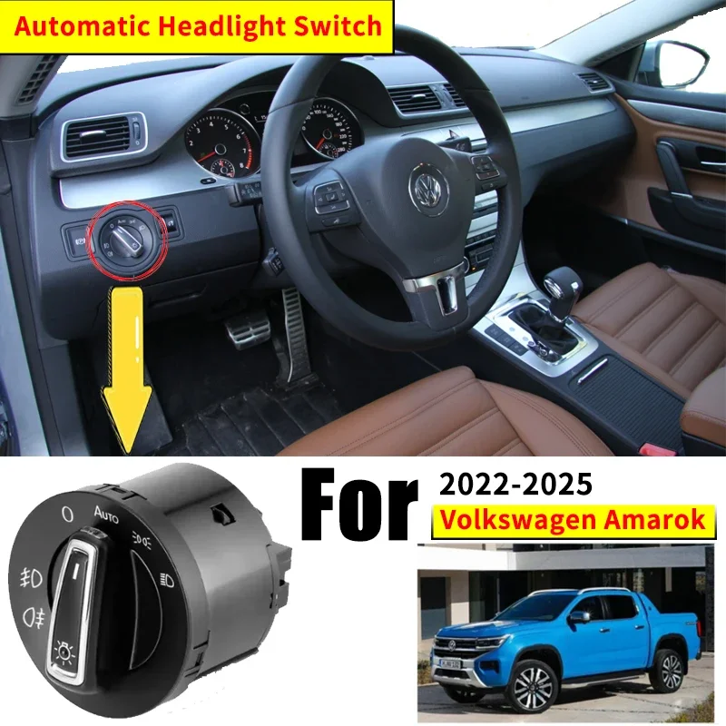 For Volkswagen Amarok MK2 2022 2023 2024 2025 New Automatic AUTO Switch Head Lamp Switch Light Sensor Refit Auto Light Upgrade