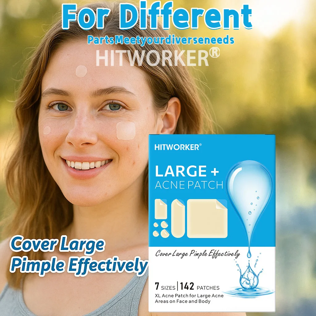 142 رقعة/صندوق لحب الشباب هيدروجيل، رقع تنظيف عميق لحب الشباب، تخفيف وتغطية حب الشباب بشكل فعال، تنطبق على جميع البشرة #4