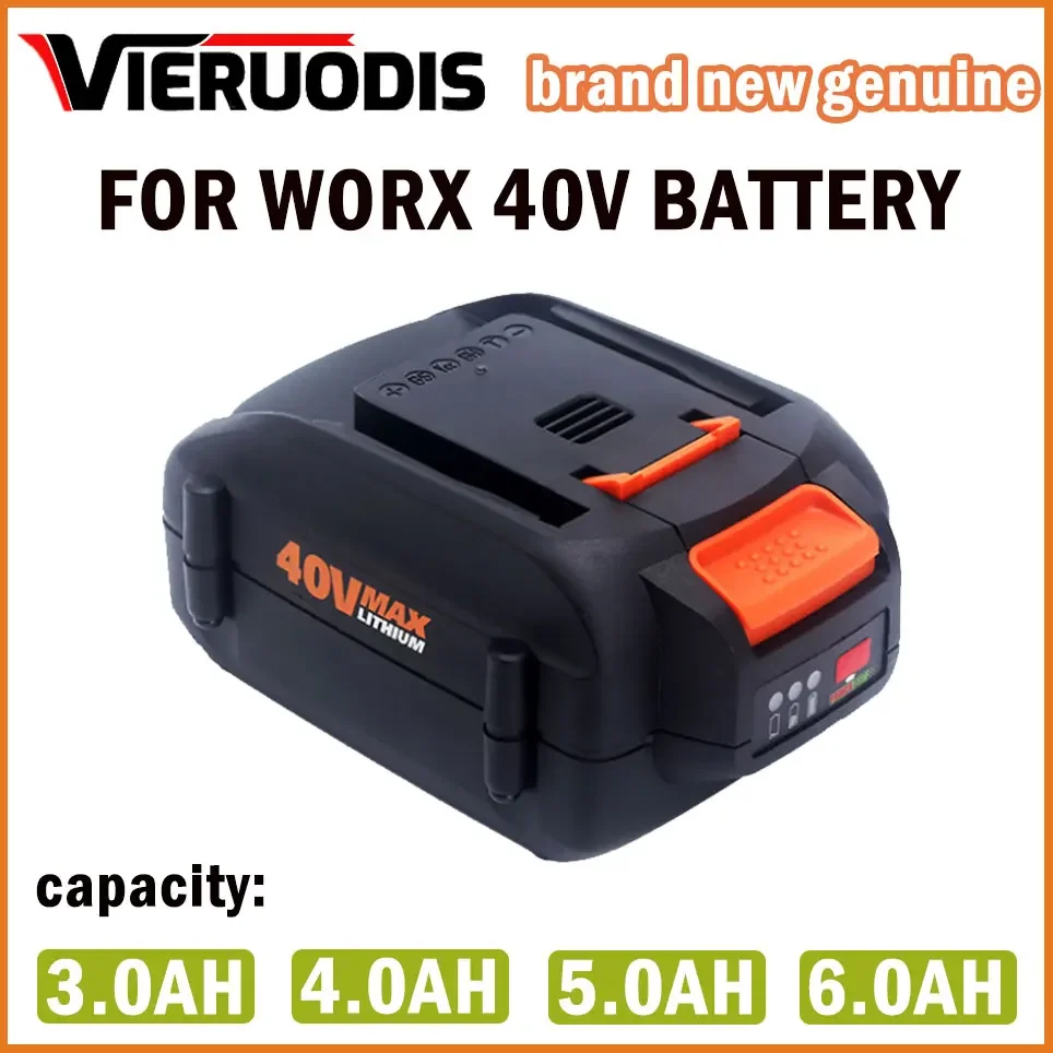 

For WORX 100% new Original brand new replaceable WORX 40V 3.0AH/4.0AH/5.0AH/6.0AH lithium-ion battery tool battery WA3580