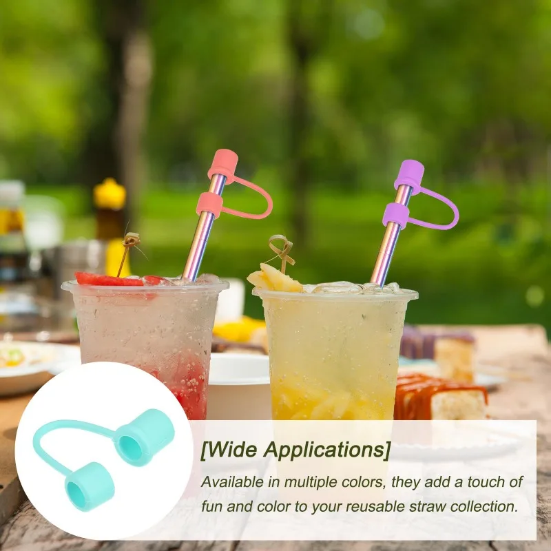 Dust-Proof Straw Protector Straw Tips for Cup Accessories 10mm Leak Proof Straw Toppers Reusable Tumbler Straw Lid