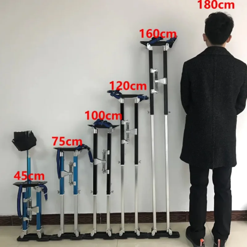 Adult Aluminum Height Increasing Stilts Adjustable Lifting Shoes for Indoor Renovation and Stage Performance Use