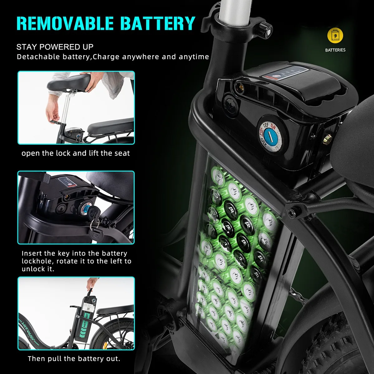 Rechargeable Battery 36V/48V 11AH-20AH 18650 BMS Integrates The Bafang Silverfish 750W 1000W Engine Kit with 2A Charger.