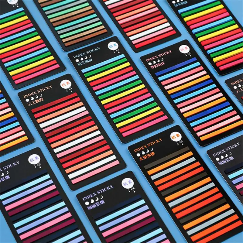 Sheets Transparent Rainbow Index Memo Pad It Sticky Notepads Paper Sticker Notes Bookmark School Supplies Kawaii