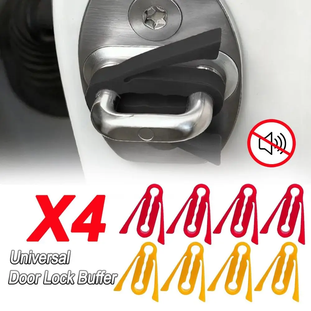 

4Pcs Silicone Car Door Shock Absorber Seal Shock Absorption Car Door Lock Sound Deadener Buffer Thickened Sound Reduction