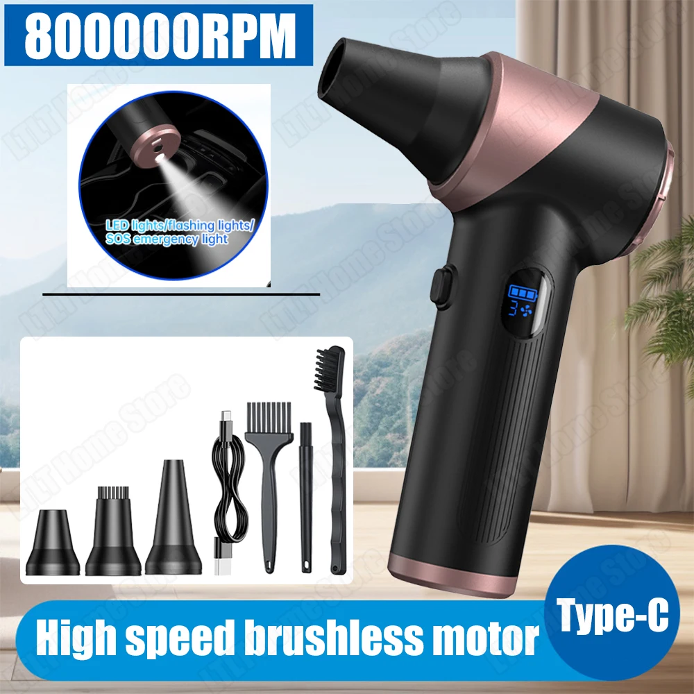 

Mini Violent Turbo Fan 800000RPM Electric Air Blower Portable Dust Cleaner High-Performance Brushless Motor