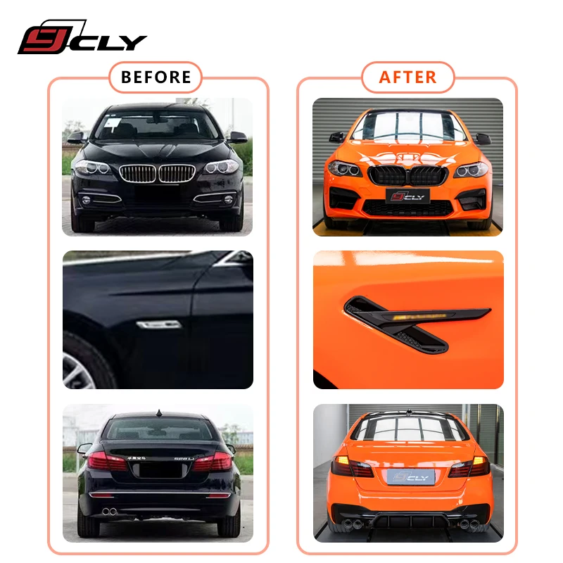 For 11-17  5 Series F10 Upgrade 21-23 M5 No-Lamp Replace Bodykit Bumper Fender Spoiler Mirror Cover Side Skirt Exhaust Tip