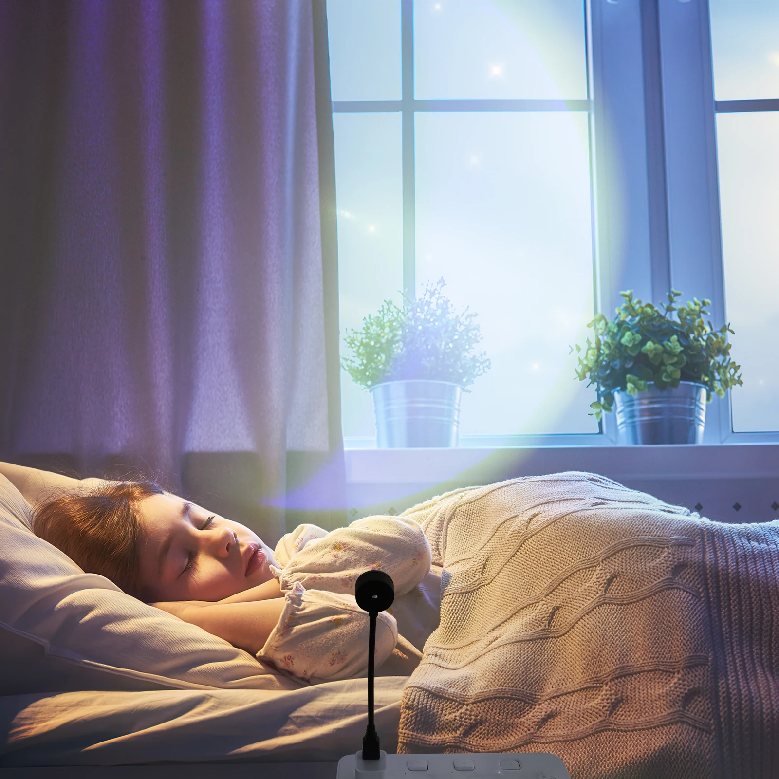 2Pcs Sunset Lamp Usb Projection Night Light High Brightness LED USB Powered Bedroom Decor Rainbow Atmosphere Light