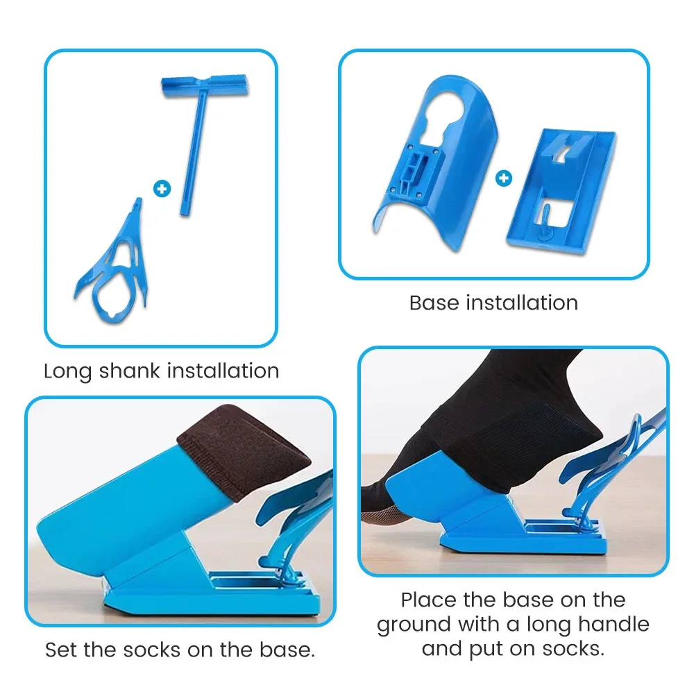 Sock Aid Tool for Seniors Easy for Putting On Socks and Removing Sock Assistant Device No Bending Sock Puller Aid for Disabled